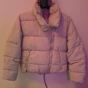 MICAS Stylish Cream Puffer Jacket Size S